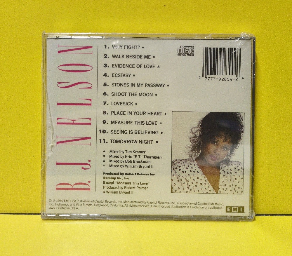 B.J. Nelson - B.J. Nelson - 1989 - CDP 7 92854-2 - New - Sealed - CDs