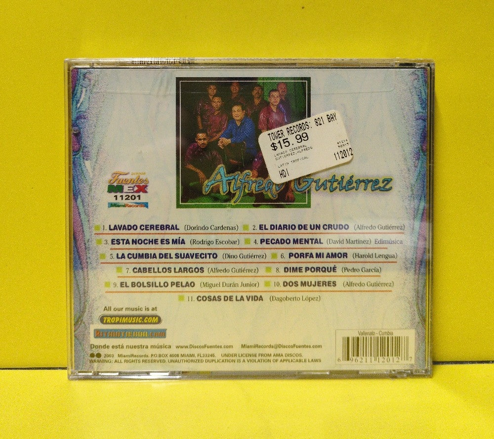 Alfredo Gutiérrez - Lavado Cerebral - 2003 - 11201 - New - Sealed - CDs