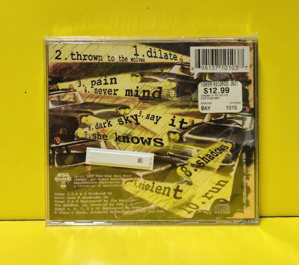 Four Star Mary - Thrown To The Wolves - 1999 - MSGCD10103 - New - Sealed - CDs