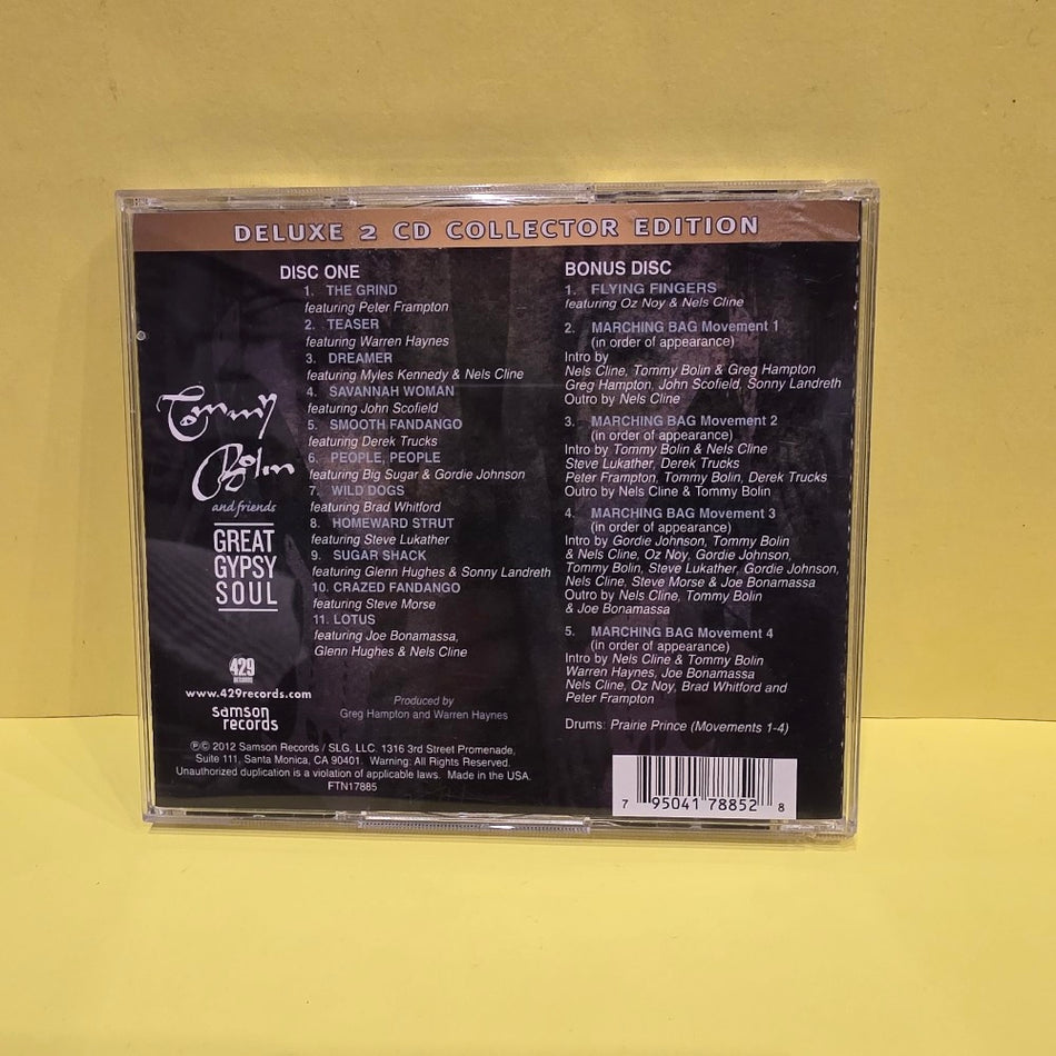 Tommy Bolin And Friends - Great Gypsy Soul Deluxe Collector Edition - 2012 - FTN 17885 - Used - VG++ - CDs