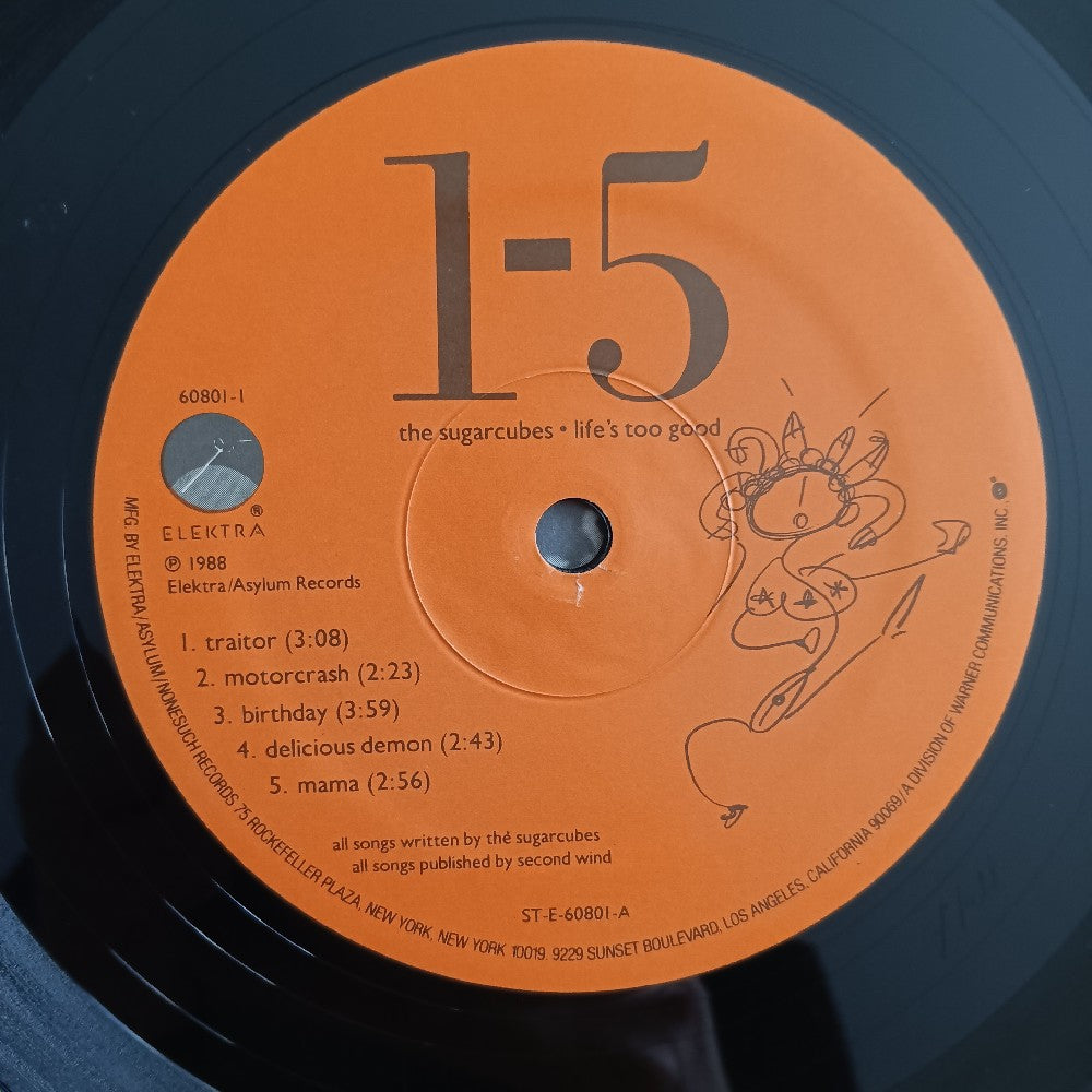 The Sugarcubes - Life's Too Good BLUE - 1988 - 60801-1 - Used - VG++ - Vinyl