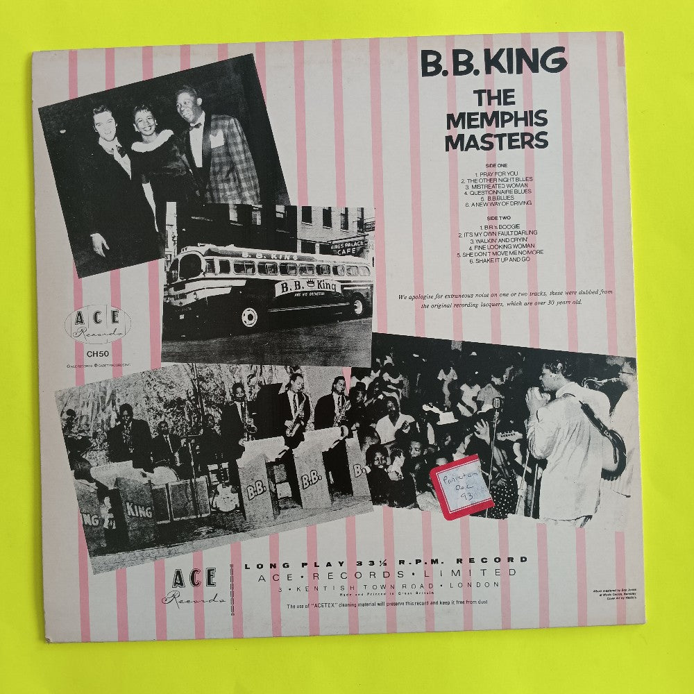 B. B. King - The Memphis Masters UK - 1982 - CH 50 - Used - VG++ - Vinyl