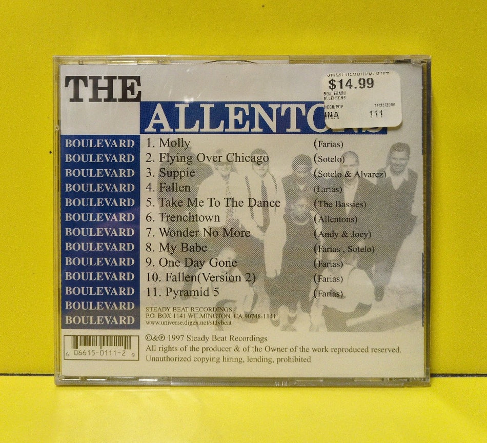The Allentons - Boulevard - 1997 - SBR111CD - New - Sealed - CDs