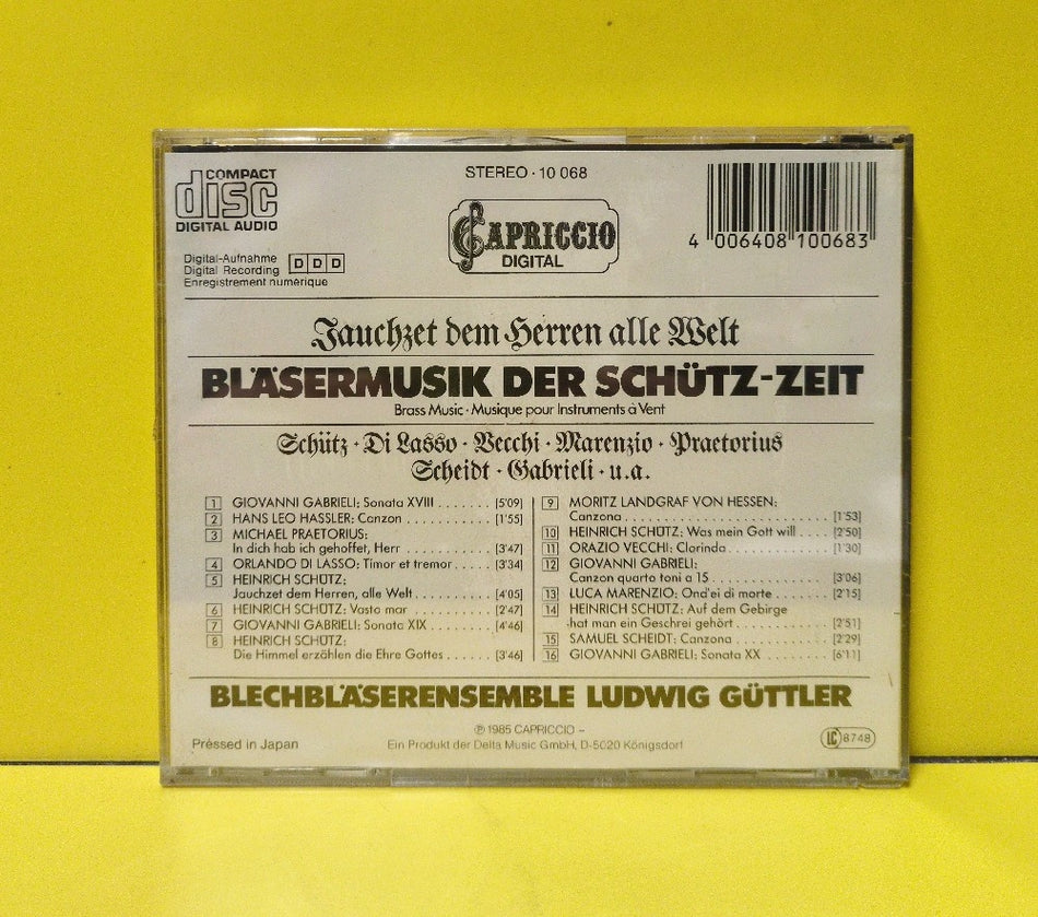 Ludwig Güttler - Bläsermusik Der Schütz-Zeit - 1985 - 10 068 - New - Sealed - CDs - Germany Import