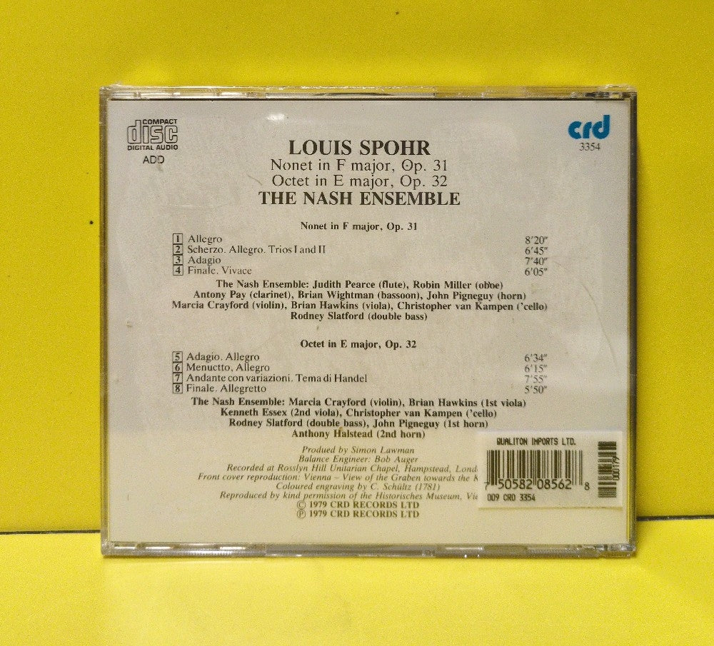 Louis Spohr, The Nash Ensemble - Nonet In F Major, Op. 31 / Octet In E Major, Op. 32 - 2009 - CRD 3354 - New - Sealed - CDs UK Import