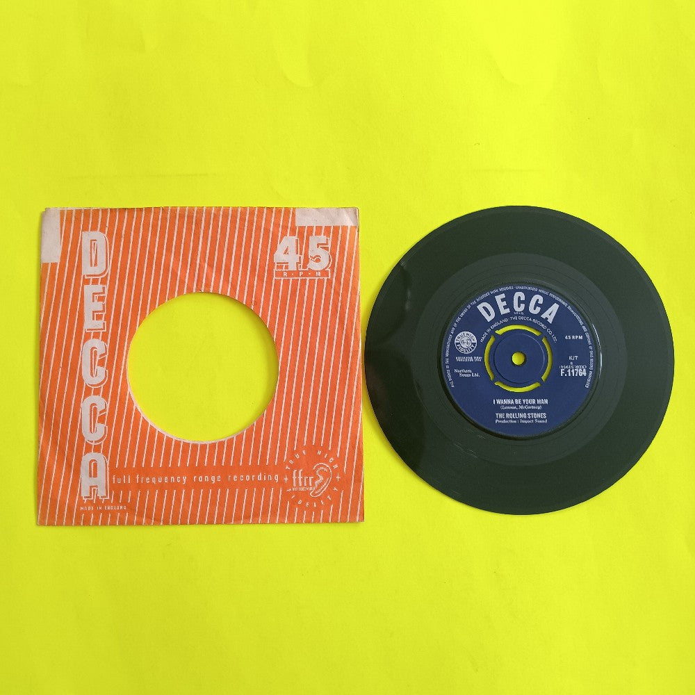 Rolling Stones - I Wanna Be Your Man / Stoned UK 7" 45 - 1963 - F.11764 - Used - VG+ - Vinyl