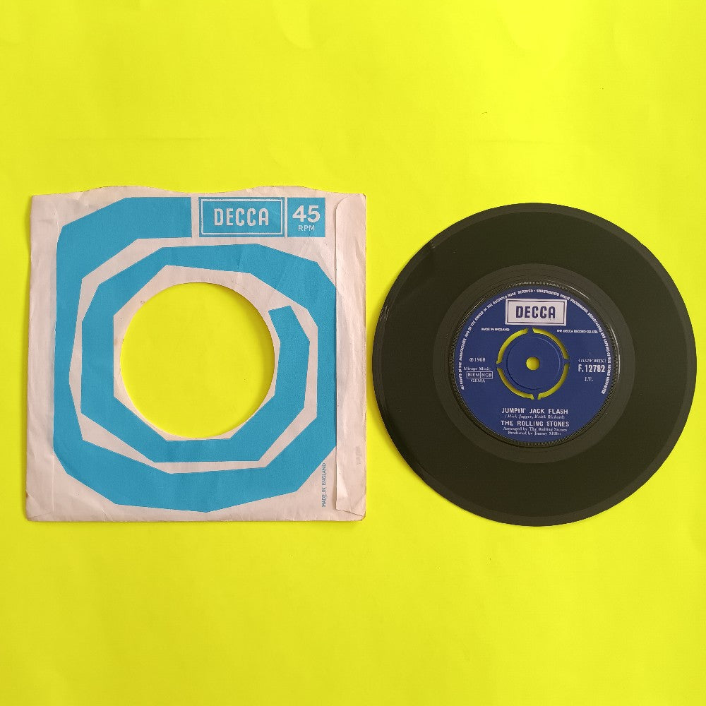 Rolling Stones - Jumpin' Jack Flash UK 7" 45 - 1968 - F.12782 - Used - VG++ - Vinyl