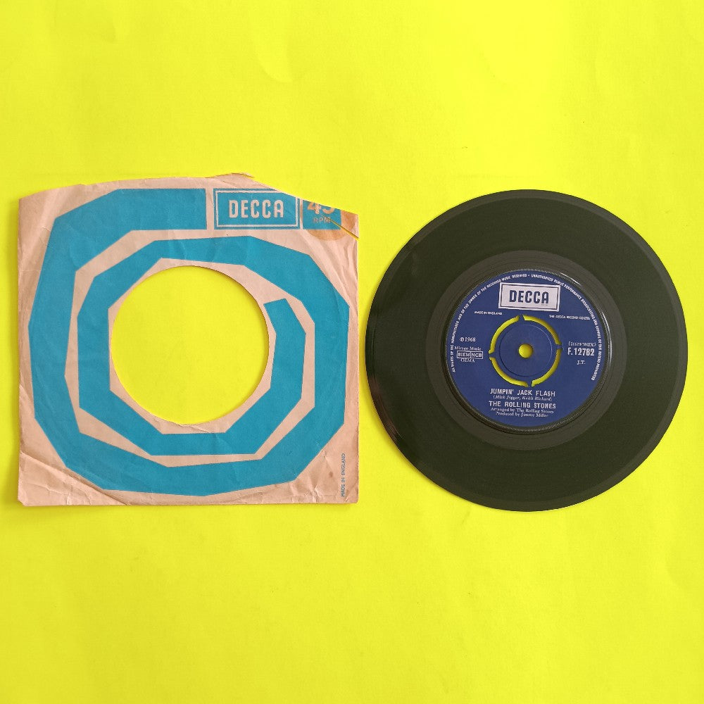 Rolling Stones - Jumpin' Jack Flash UK 7" 45 - 1968 - F.12782 - Used - VG+ - Vinyl