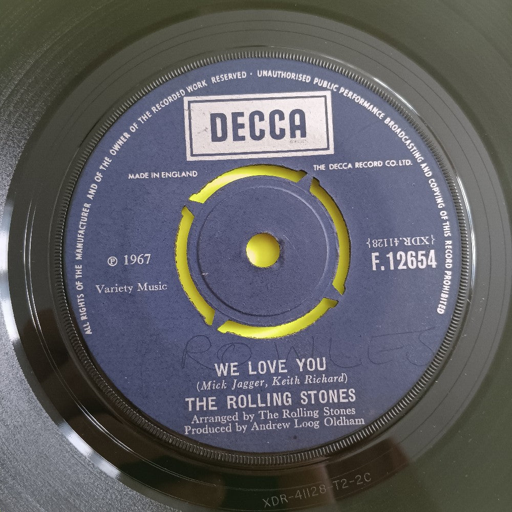Rolling Stones - We Love You / Dandelion UK 7" 45 - 1967 - F.12654 - Used - VG++ - Vinyl