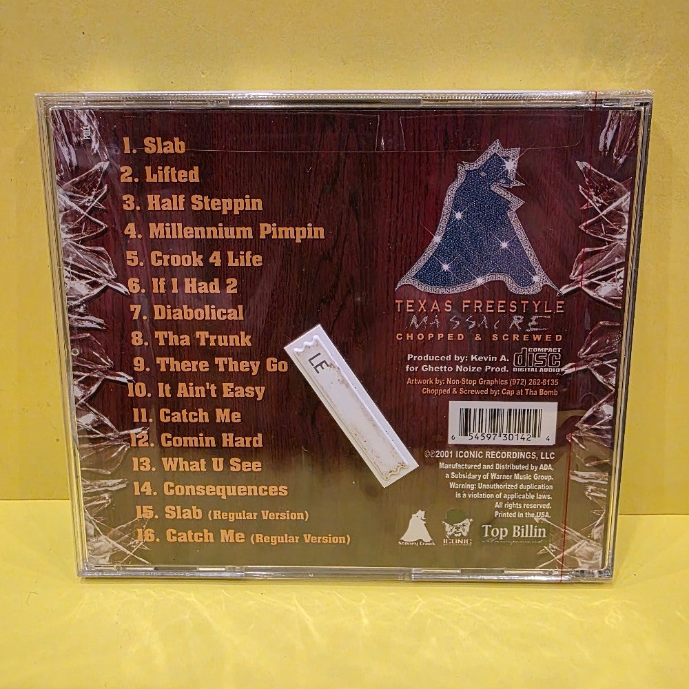 Mr. Lucci - Texas Freestyle Messacre: Chopped & Screwed - 2001 - ICN-3014 - New - Sealed - CDs