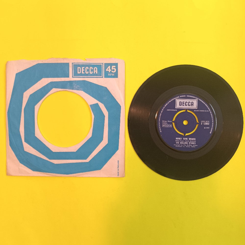 Rolling Stones - Honky Tonk Women UK 7" 45 - 1969 - F 12952 - Used - VG++ - Vinyl
