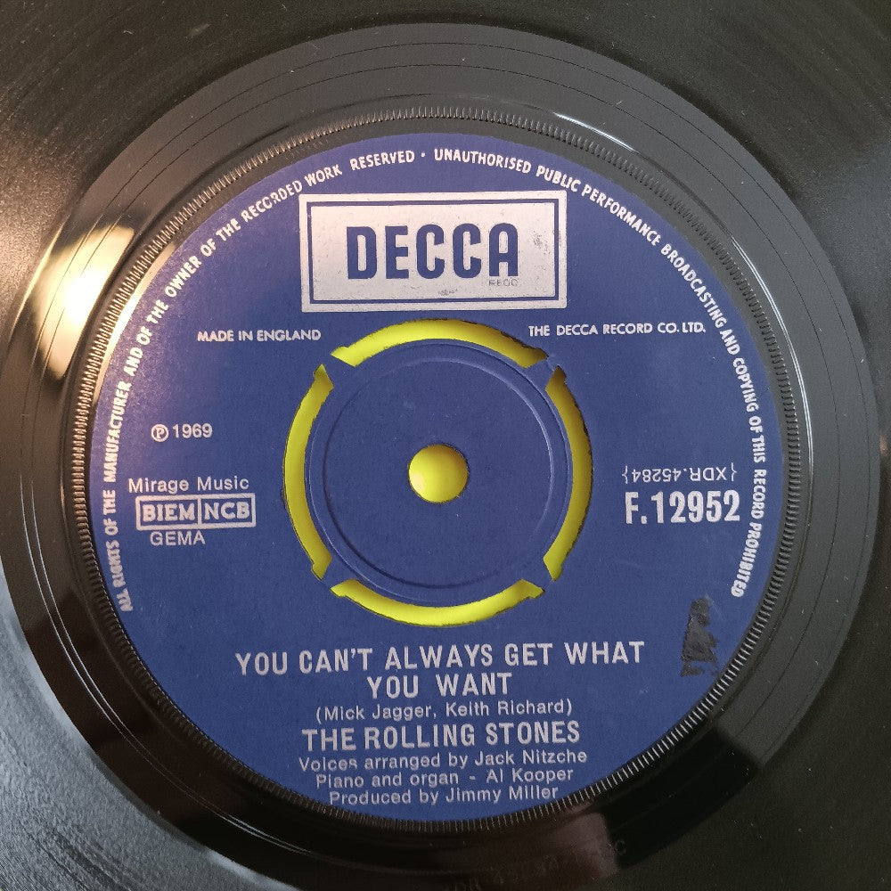 Rolling Stones - Honky Tonk Women UK 7" 45 - 1969 - F.12952 - Used - VG++ - Vinyl