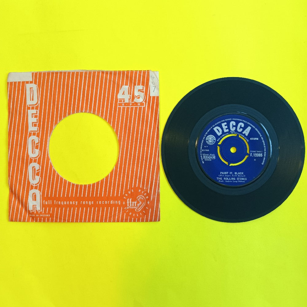 Rolling Stones - Paint It Black UK 7" 45 - 1966 - F.12395 - Used - VG++ - Vinyl