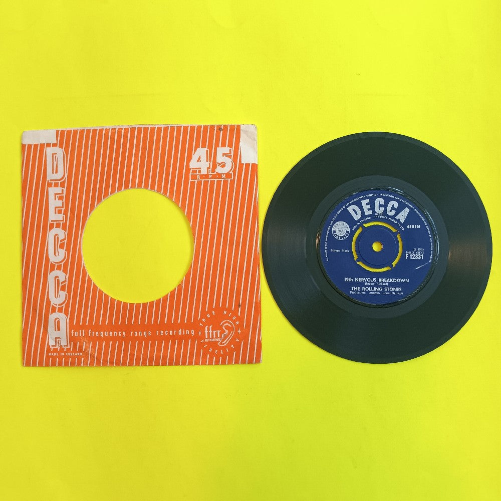 Rolling Stones - 19th Nervous Breakdown UK 7" 45 - 1966 - F 12331 - Used - VG+ - Vinyl