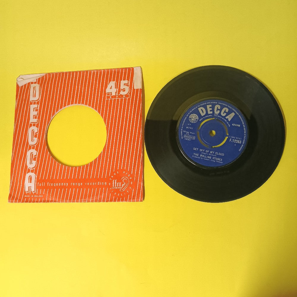 Rolling Stones - Get Off Of My Cloud UK 7" 45 - 1965 - F.12263 - Used - VG+ - Vinyl