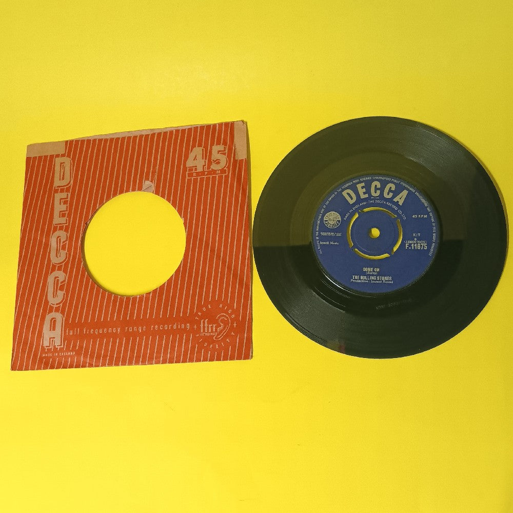 Rolling Stones - Come On / I Want To Be Loved UK 7" 45 - 1963 - F.11675 - Used - VG+ - Vinyl