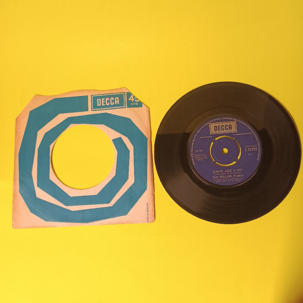 Rolling Stones - Jumpin' Jack Flash UK 7" 45 - 1968 - F.12782 - Used - VG++ - Vinyl