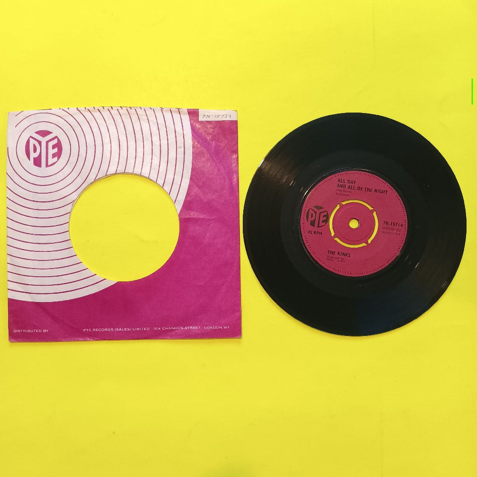 The Kinks - All Day And All Of The Night UK 7" 45 - 1964 - 7N.15714 - Used - VG++ - Vinyl
