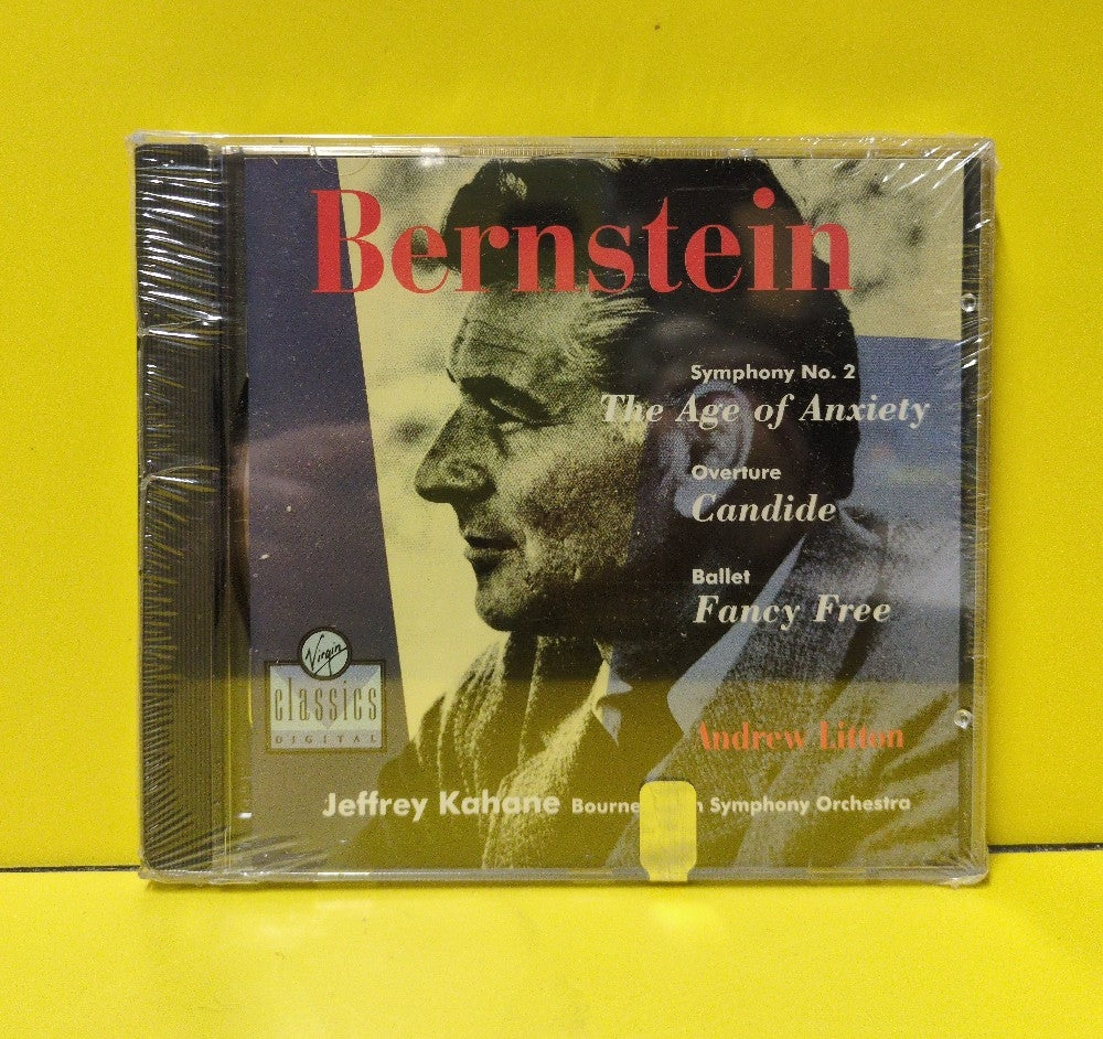 Bernstein, Jeffrey Kahane, Bournemouth Symphony Orchestra, Andrew Litton - Symphony No. 2 'The Age Of Anxiety' / Candide Overture / Fancy Free - 1991 - 0777 7 59038 2 9 - New - Sealed - CDs - Germany Import