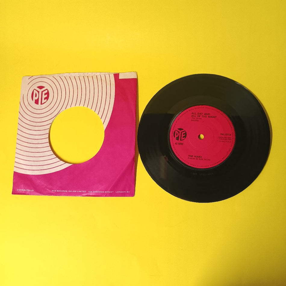 The Kinks - All Day And All Of The Night UK 7" 45 - 1964 - 7N.15714 - Used - VG++ - Vinyl