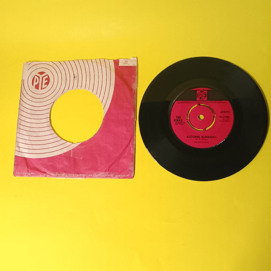 The Kinks - Autumn Almanac UK 7" 45 - 1967 - 7N.17400 - Used - VG+ - Vinyl