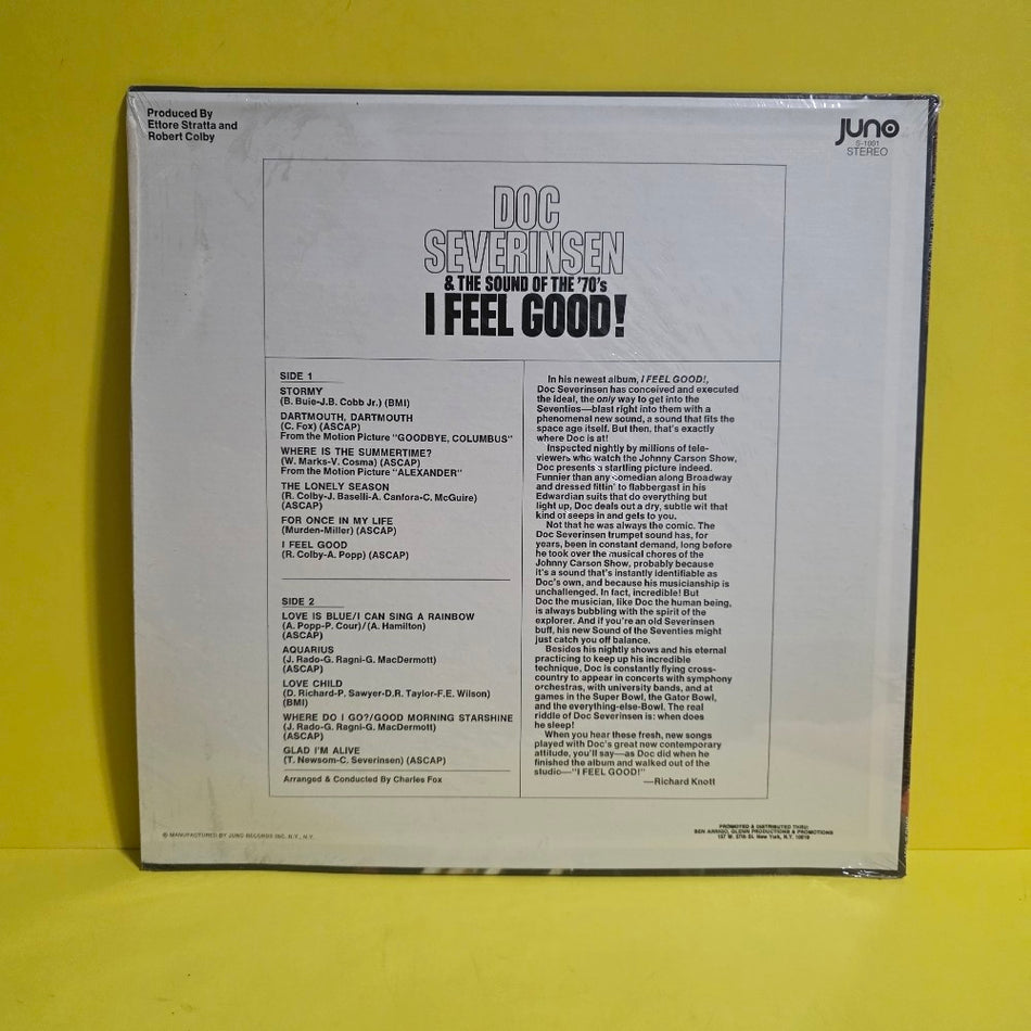 Doc Severinsen  - Doc Severinsen & The Sound Of The 70's I Feel Good! - 1970 - S-1001 - New - Sealed - Vinyl
