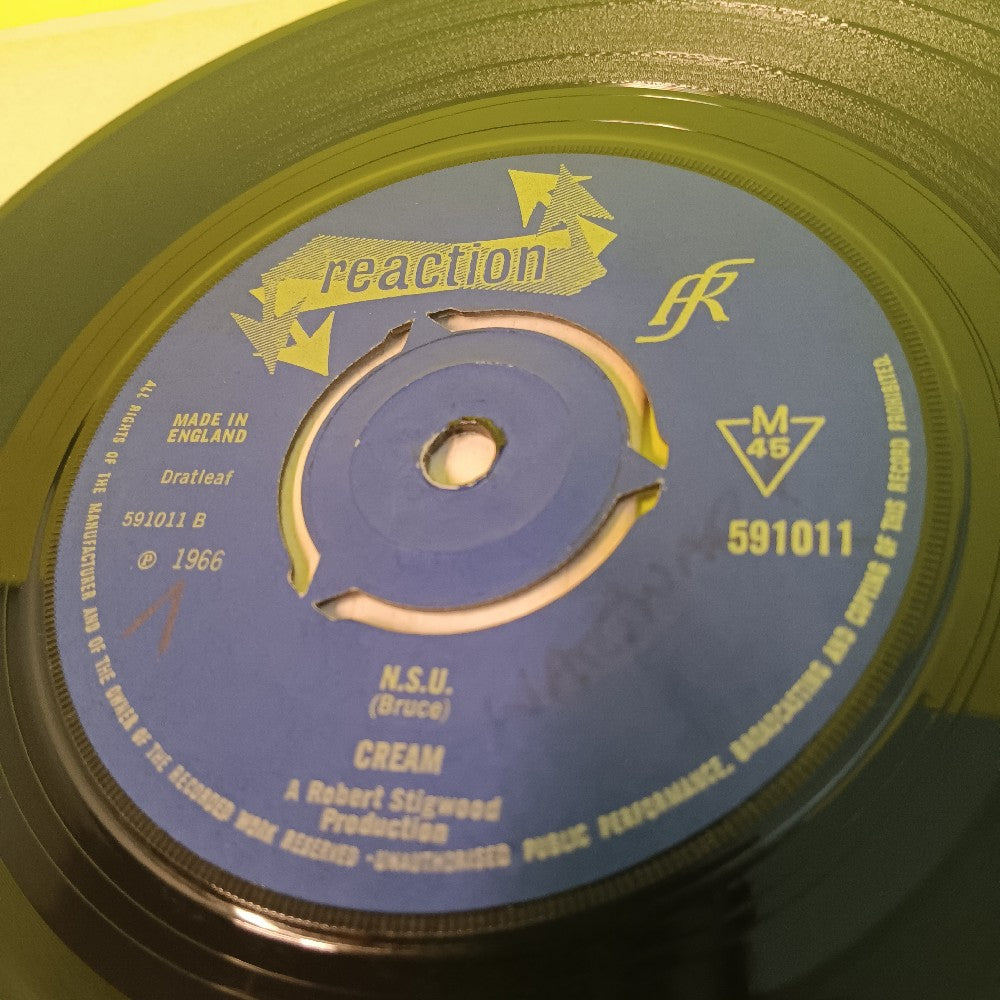 Cream - I Feel Free UK 7" 45 - 1966 - 591011 - Used - VG+ - Vinyl