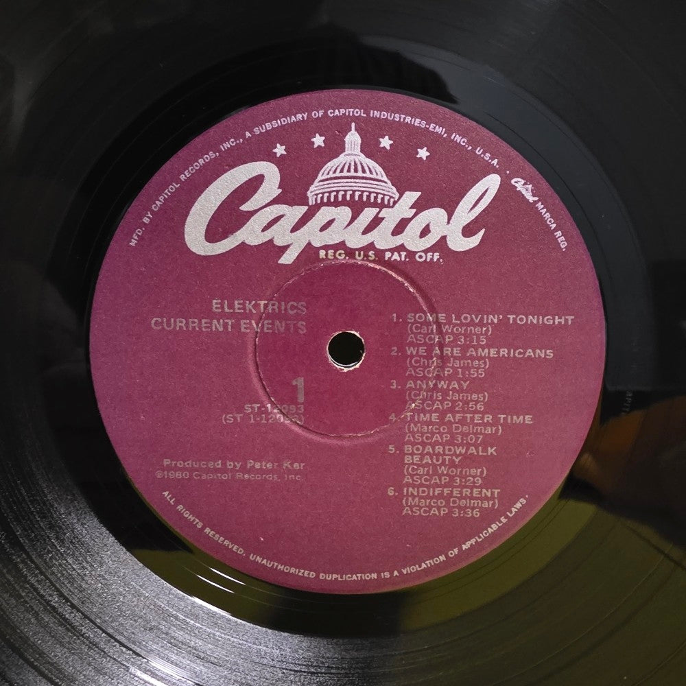 Elektrics - Current Events / Autographed By The Whole Band  - 1980 - ST-12093 - Used - NM - Vinyl