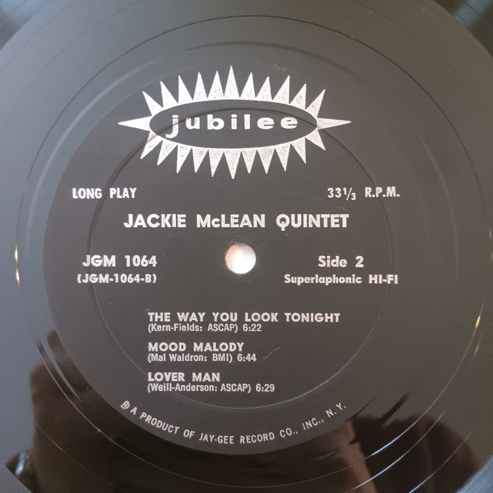Jackie McLean Quintet - Self Titled MONO Black Label - 1960 - JGM 1064 - Used - VG+ - Vinyl