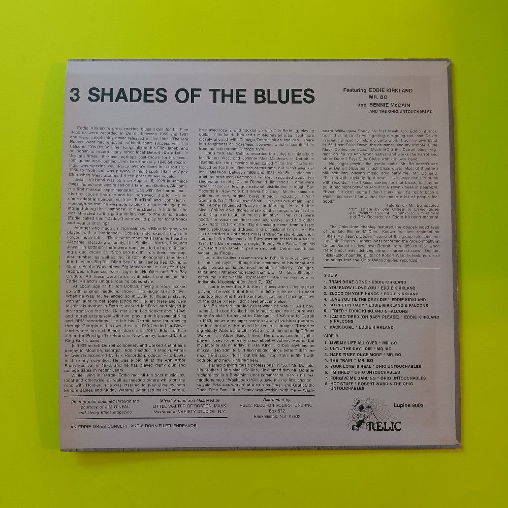 Various - 3 Shades Of The Blues - Lu Pine 8003 - Used - EX - Vinyl