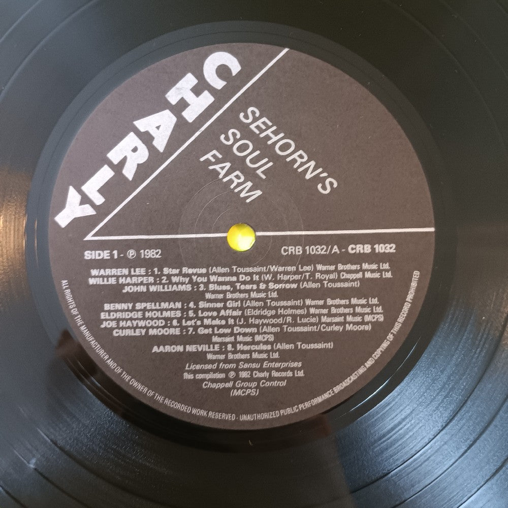 Various - Sehorn's Soul Farm UK - 1982 - CRB 1032 - Used - EX - Vinyl