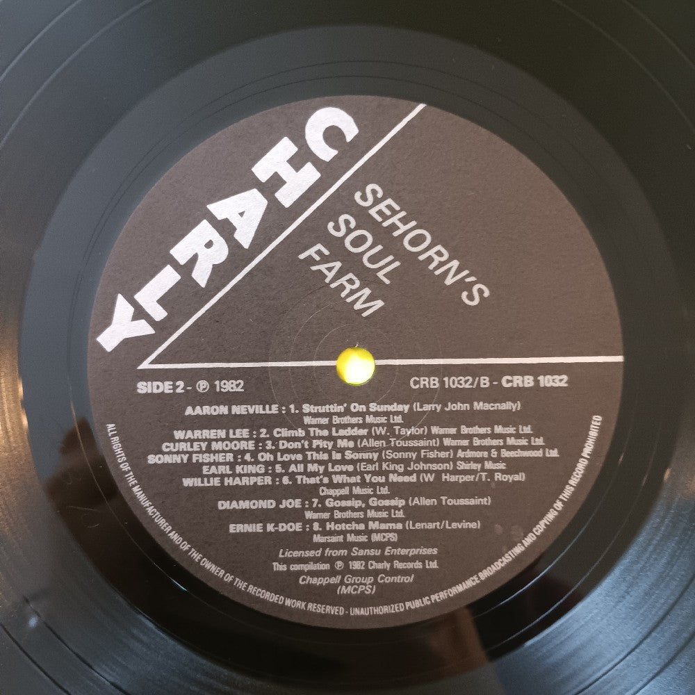 Various - Sehorn's Soul Farm UK - 1982 - CRB 1032 - Used - EX - Vinyl