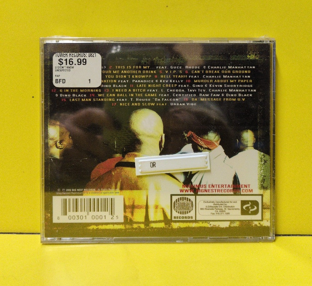The Unexpected is 11/5, Cold World Hustlers, U.D.I. & Big Mack - U Didn't Know?? - 2002 - 000125 - New - Sealed - CDs