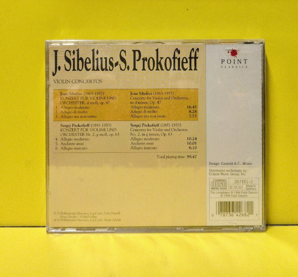 Jean Sibelius, Sergei Prokofiev - Violin Concertos - 267161-2 - New - Sealed - CDs - Germany Import
