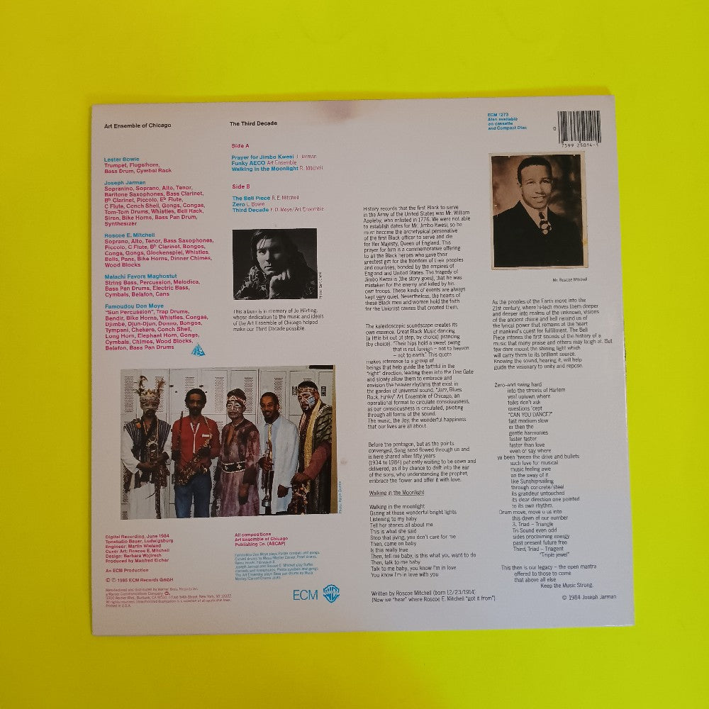 Art Ensemble Of Chicago - The Third Decade - 1985 - ECM 1273 - Used - NM - Vinyl