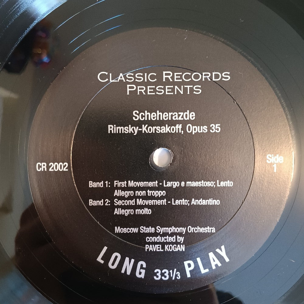 Rimsky-Korsakoff / Pavel Kogan - Scheherazade 200G - 1999 - CR 2002 - Used - EX - Vinyl