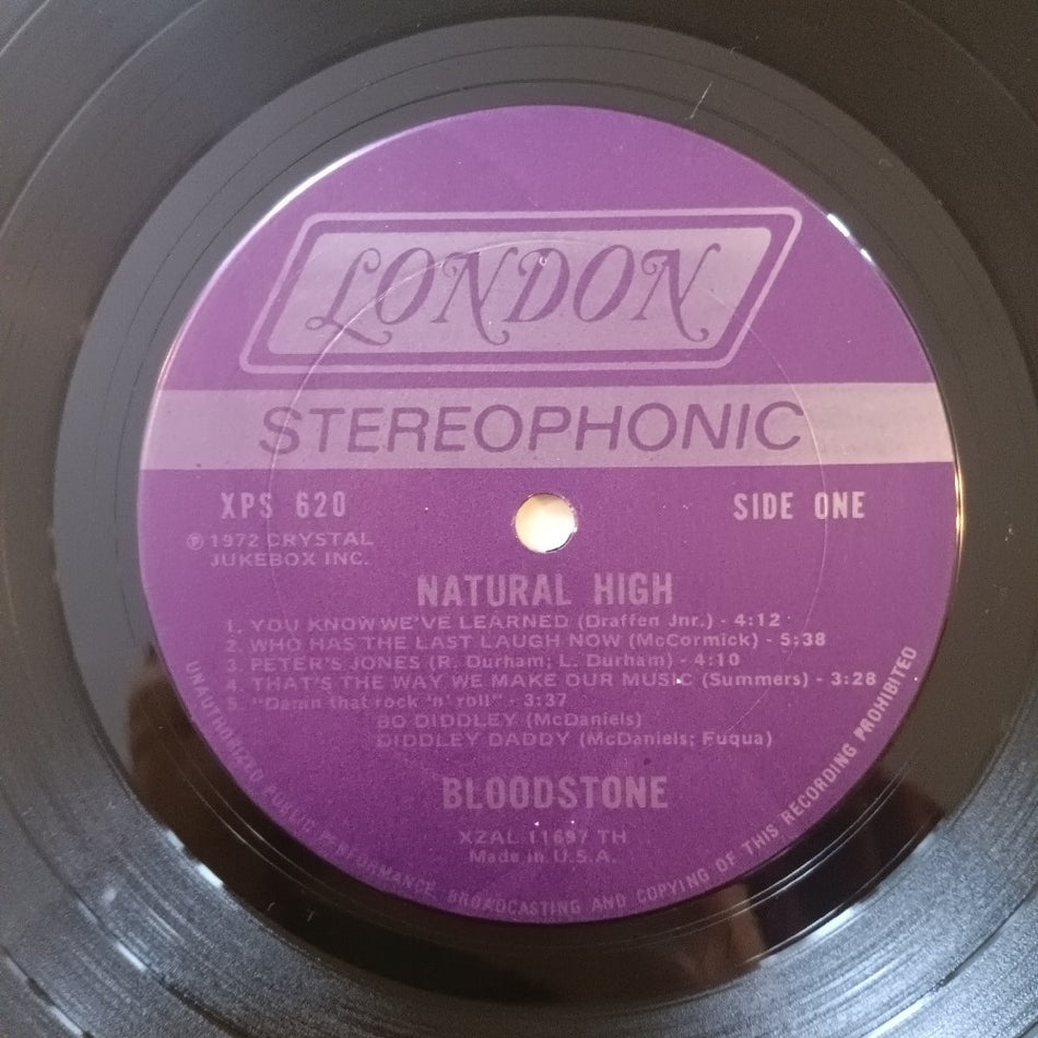 Bloodstone - Natural High PROMO Rare Label - 1973 - XPS 62 - Used - VG++ - Vinyl