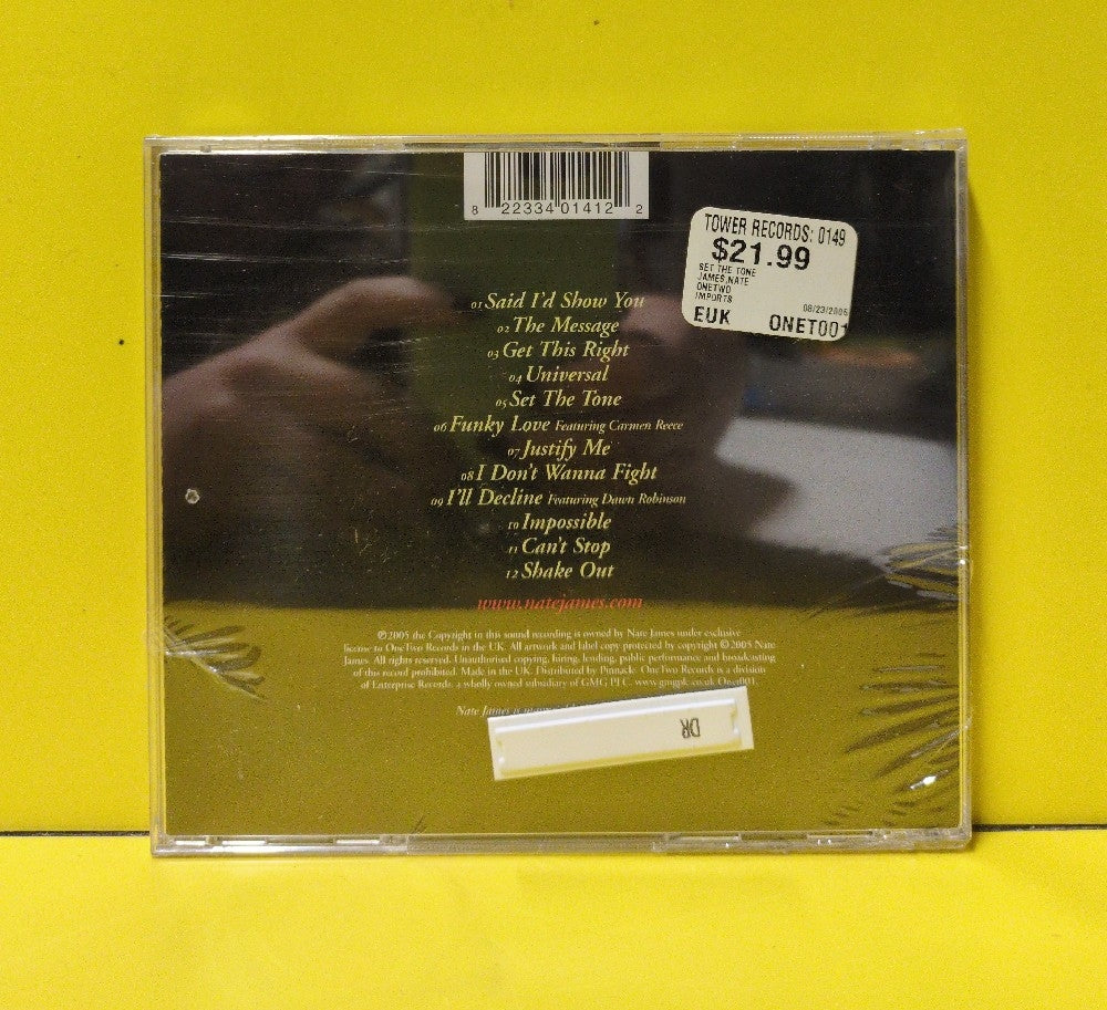 Nate James - Set The Tone - 2005 - ONET 001 - New - Sealed - CDs - UK Import