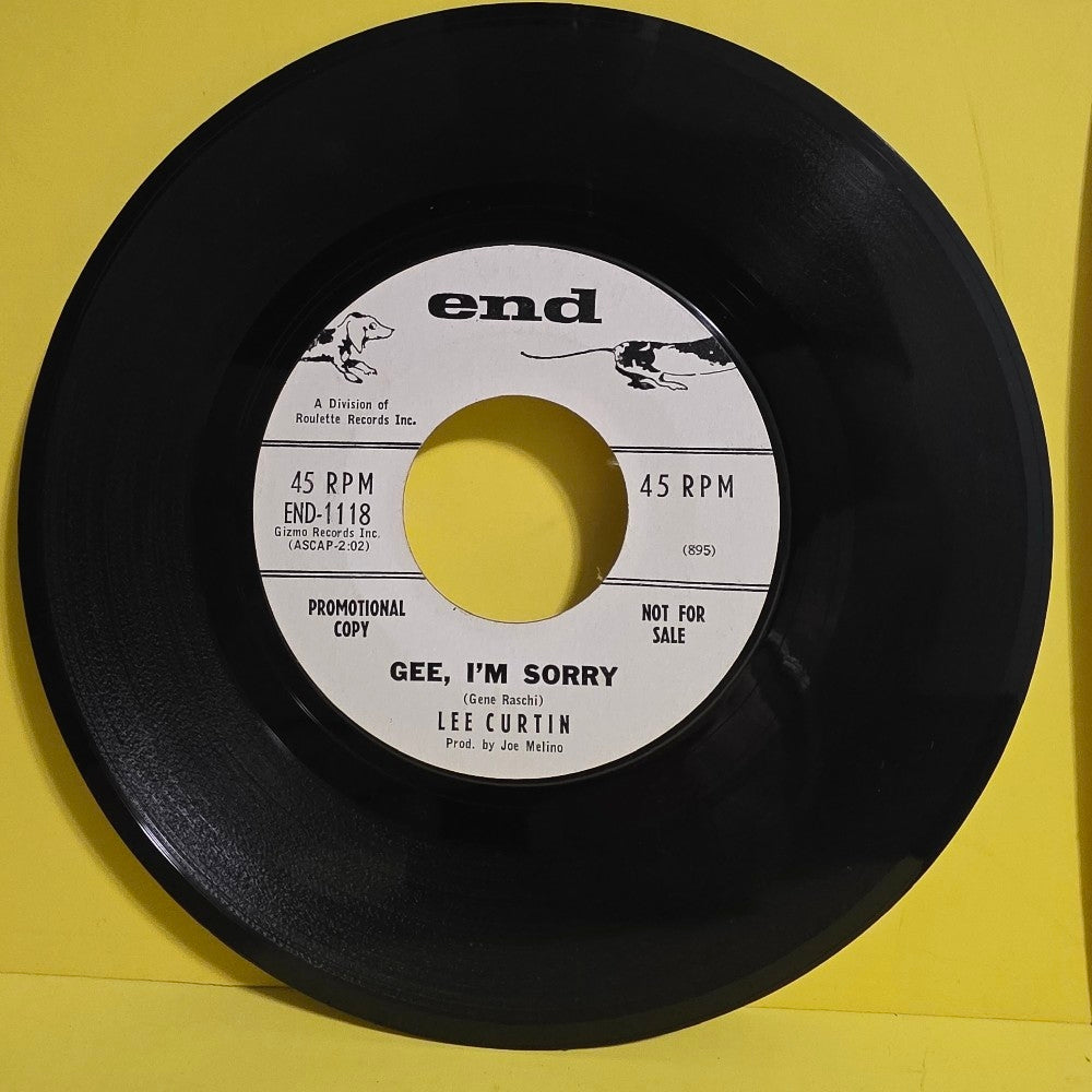 Lee Curtin - Gee, I'm Sorry / Hot Dog 7" PROMO  - 1962 - END-1118 - Used - VG - Vinyl