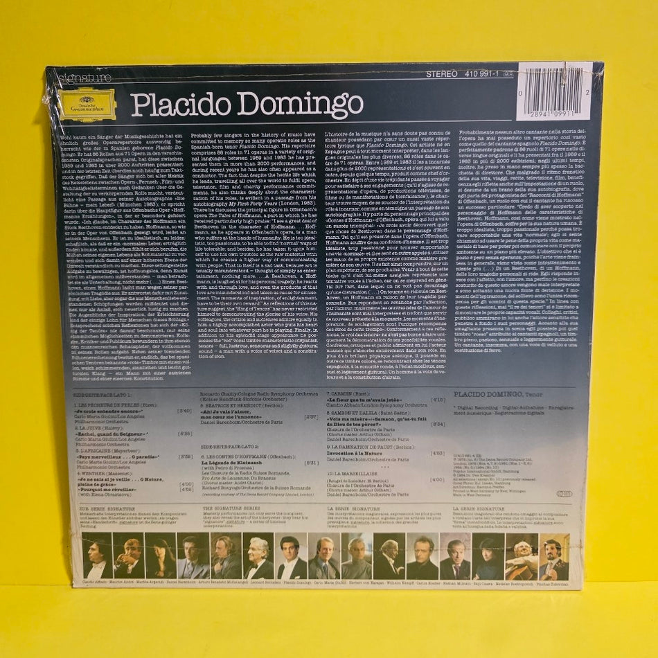 Placid Domingo  - French Opera Arias  - 1985 - 410 991-1 - New - Sealed - Vinyl