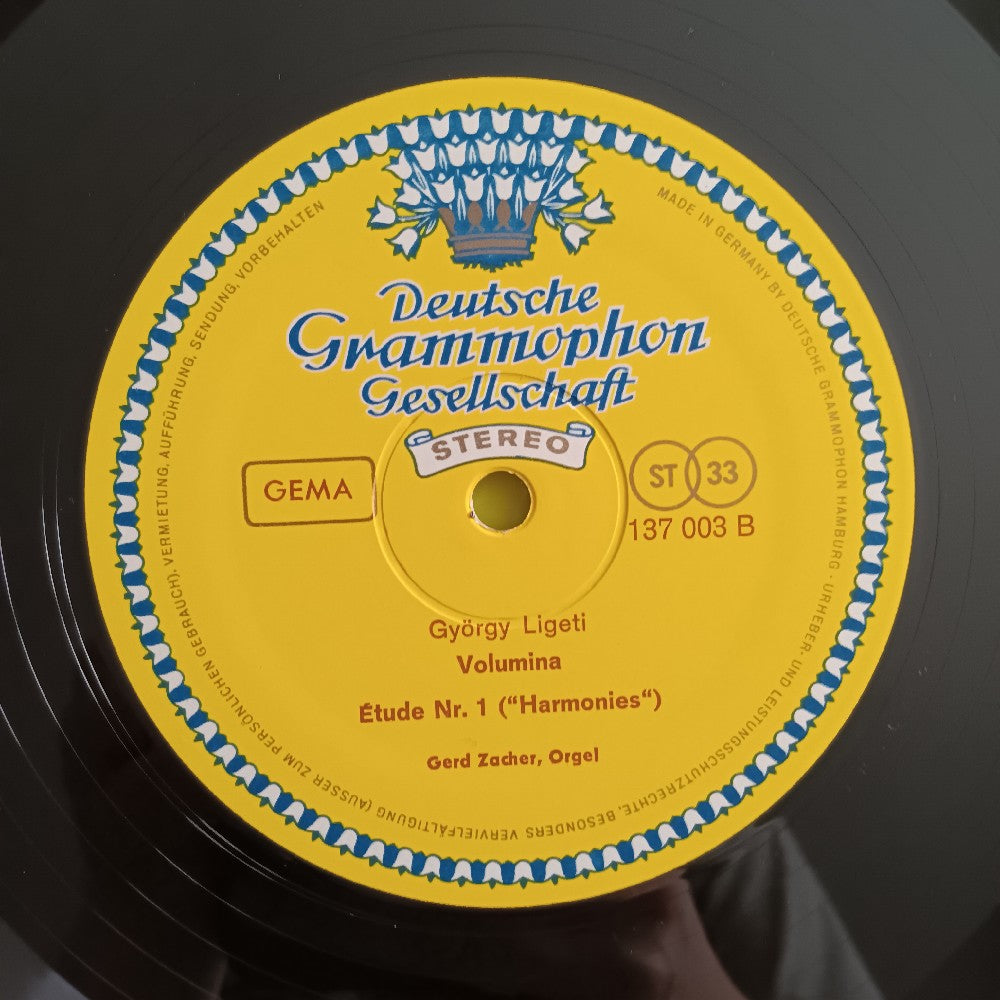 Gerd Zacher / Kagel  - Phantasie Fur Orgel Mit Obbligati GERMANY - 1968 - 137 003 - Used - VG++ - Vinyl