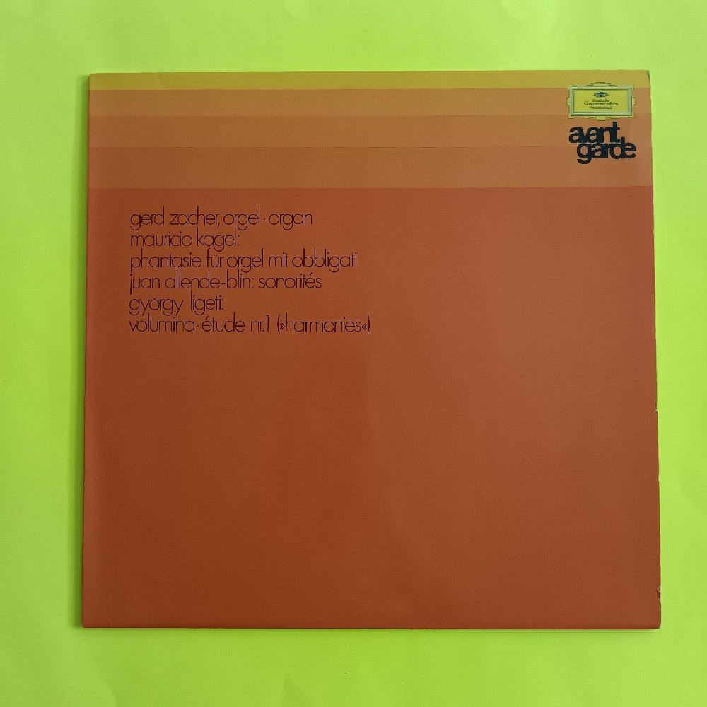 Gerd Zacher / Kagel  - Phantasie Fur Orgel Mit Obbligati GERMANY - 1968 - 137 003 - Used - VG++ - Vinyl