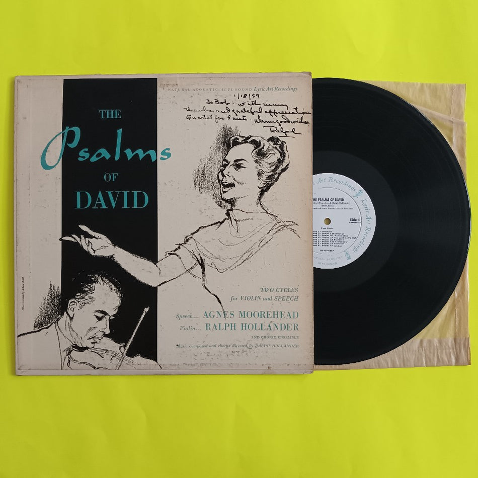 Agnes Moorehead / Ralph Hollander AUTOGRAPHED - The Psalms Of David - AMRH-003 - Used - VG++ - Vinyl