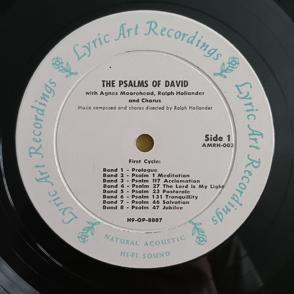 Agnes Moorehead / Ralph Hollander AUTOGRAPHED - The Psalms Of David - AMRH-003 - Used - VG++ - Vinyl