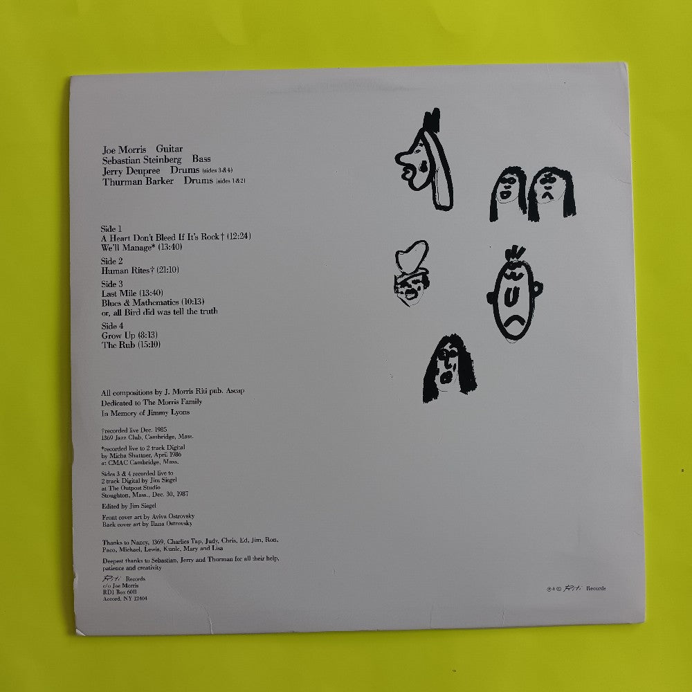 Joe Morris Trio - Human Rites 2LP Radio Copy - 1987 - RITI 02/03 - Used - VG++ - Vinyl