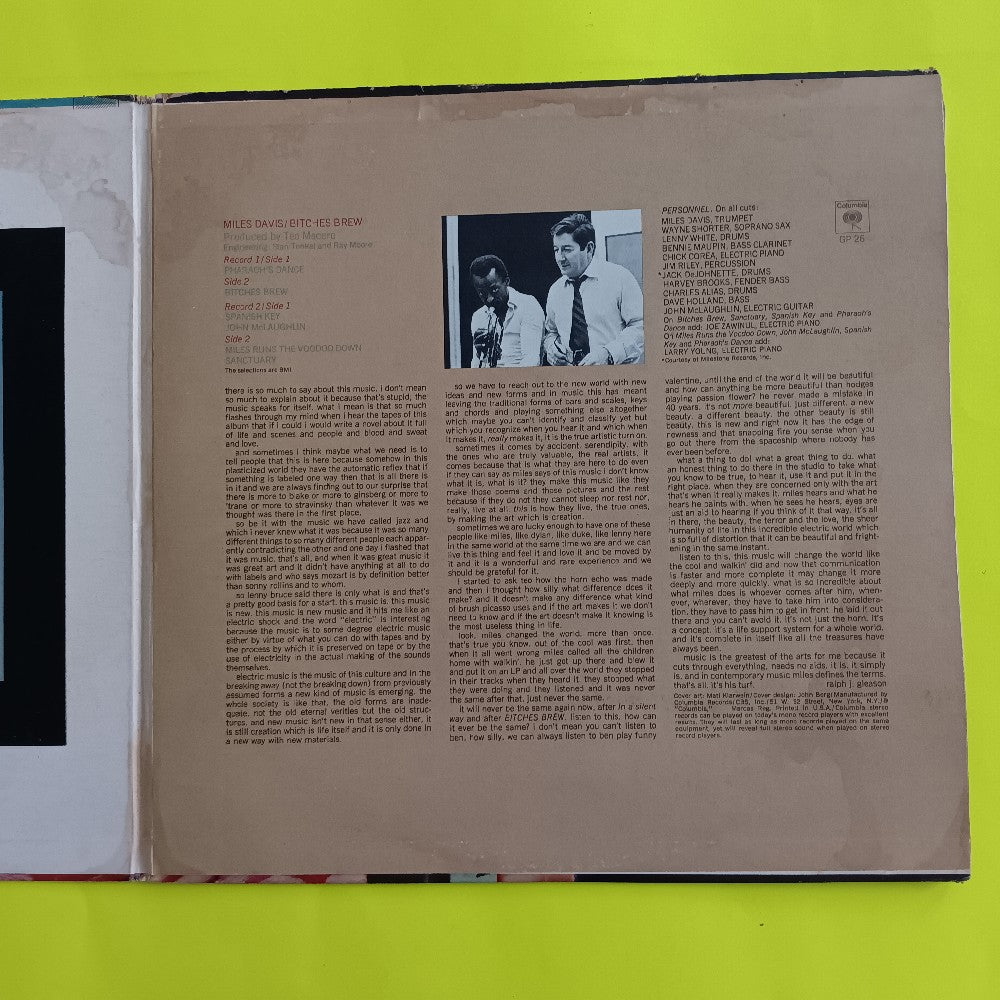 Miles Davis - Bitches Brew 2 Eye Stereo - 1970 - GP 26 - Used - VG++ - Vinyl