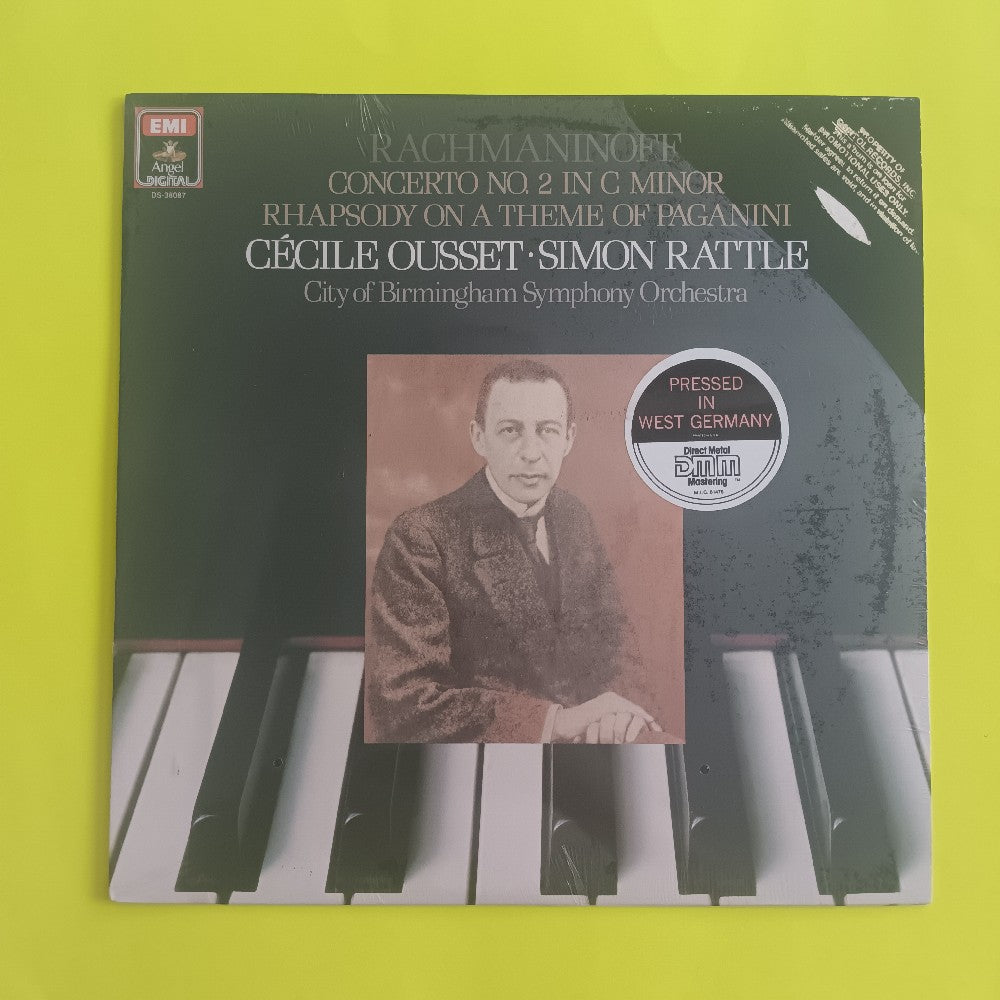 Cecile Ousset / Simon Rattle - Rachmaninoff: Concerto No. 2 In C Minor PROMO - 1985 - DS 38087 - New - Sealed - Vinyl