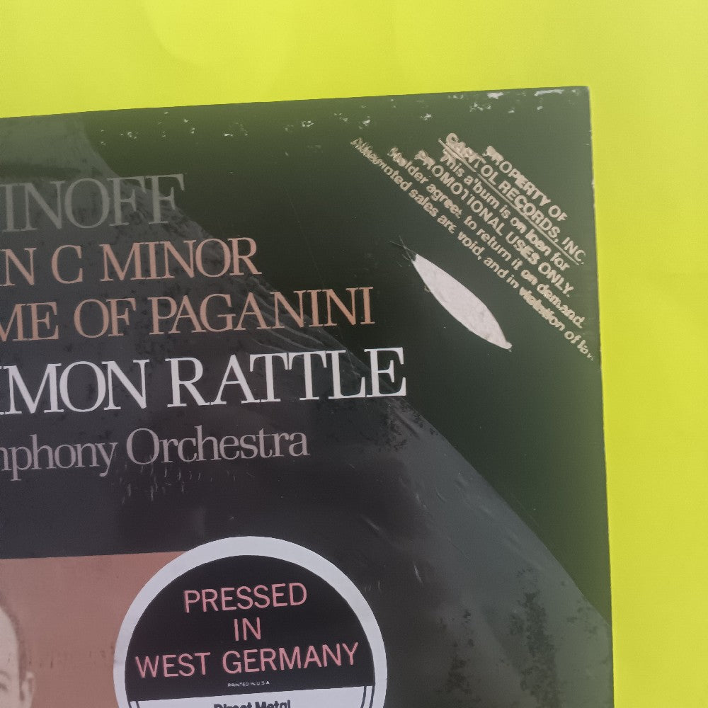 Cecile Ousset / Simon Rattle - Rachmaninoff: Concerto No. 2 In C Minor PROMO - 1985 - DS 38087 - New - Sealed - Vinyl