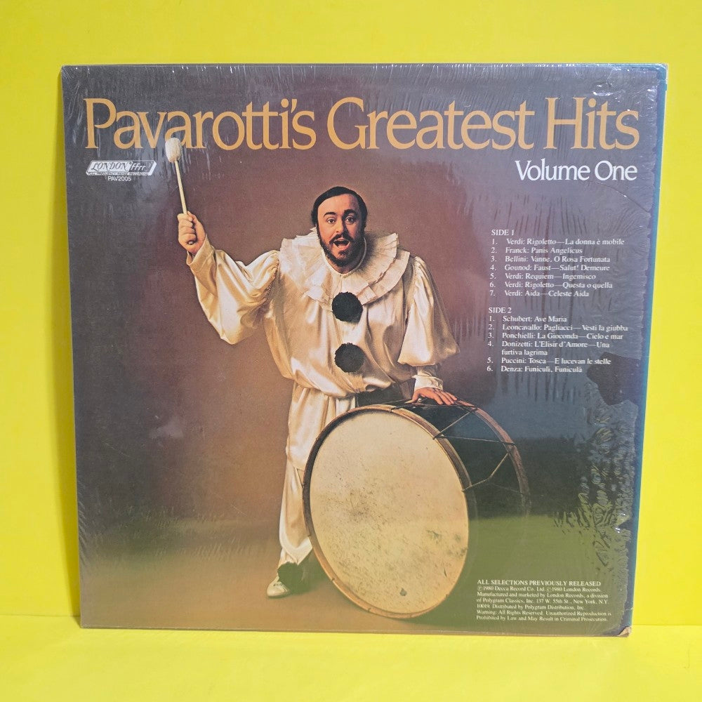 Luciano Pavarotti  - Pavarotti's Greatest Hits  - 1980 - PAV-2005 - New - Sealed - Vinyl