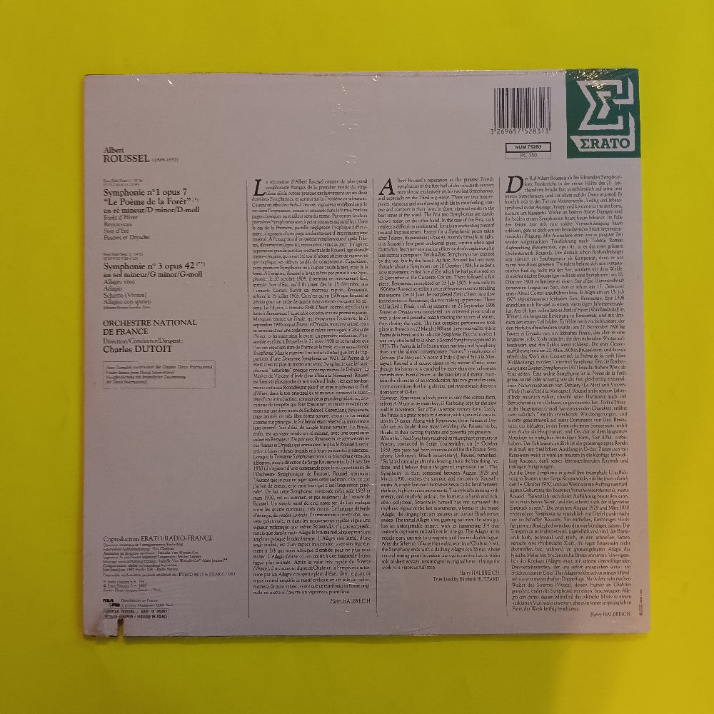 Roussel / Charles Dutoit - Symphonie No 1 Le Poeme De La Forêt / Symphonie No 3 - 1987 - NUM 75283 - New - Sealed - Vinyl